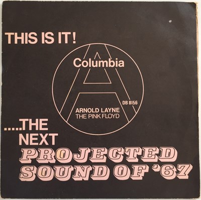 Lot 62 - THE PINK FLOYD - ARNOLD LAYNE 7" (PROMO SLEEVE WITH FACTORY SAMPLE STICKERED OG UK COPY - DB 8156)