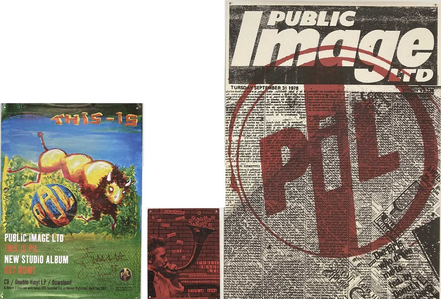 Lot 293 - PUBLIC IMAGE  LTD SIGNED POSTER