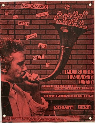 Lot 293 - PUBLIC IMAGE  LTD SIGNED POSTER