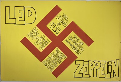 Lot 420 - LED ZEPPELIN 1970 PORTSMOUTH POSTER DESIGNED BY DAVID ARNOTT.