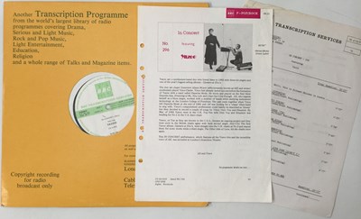 Lot 124 - YAZOO - IN CONCERT 296 LP (BBC TRANSCRIPTION - CN 4139/S)