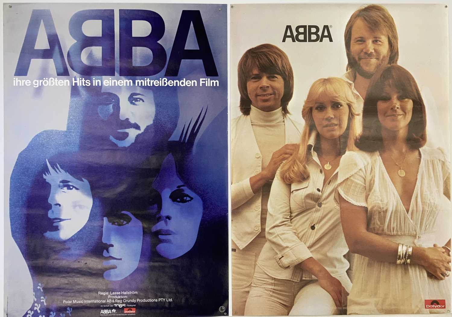 Lot 58 - ABBA 1976 POLYDOR RECORDS GERMAN PROMO POSTER AND 1977 POLYDOR RECORDS PROMO POSTER.