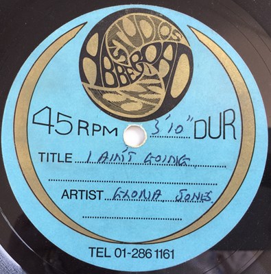 Lot 78 - GLORIA JONES - I AIN'T GOING 7" (ORIGINAL UK ABBEY ROAD ACETATE RECORDING)