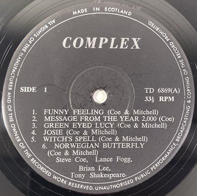 Lot 88 - COMPLEX - COMPLEX LP (ORIGINAL UK SELF-RELEASED PRESSING TD 6869/CLPM 001).