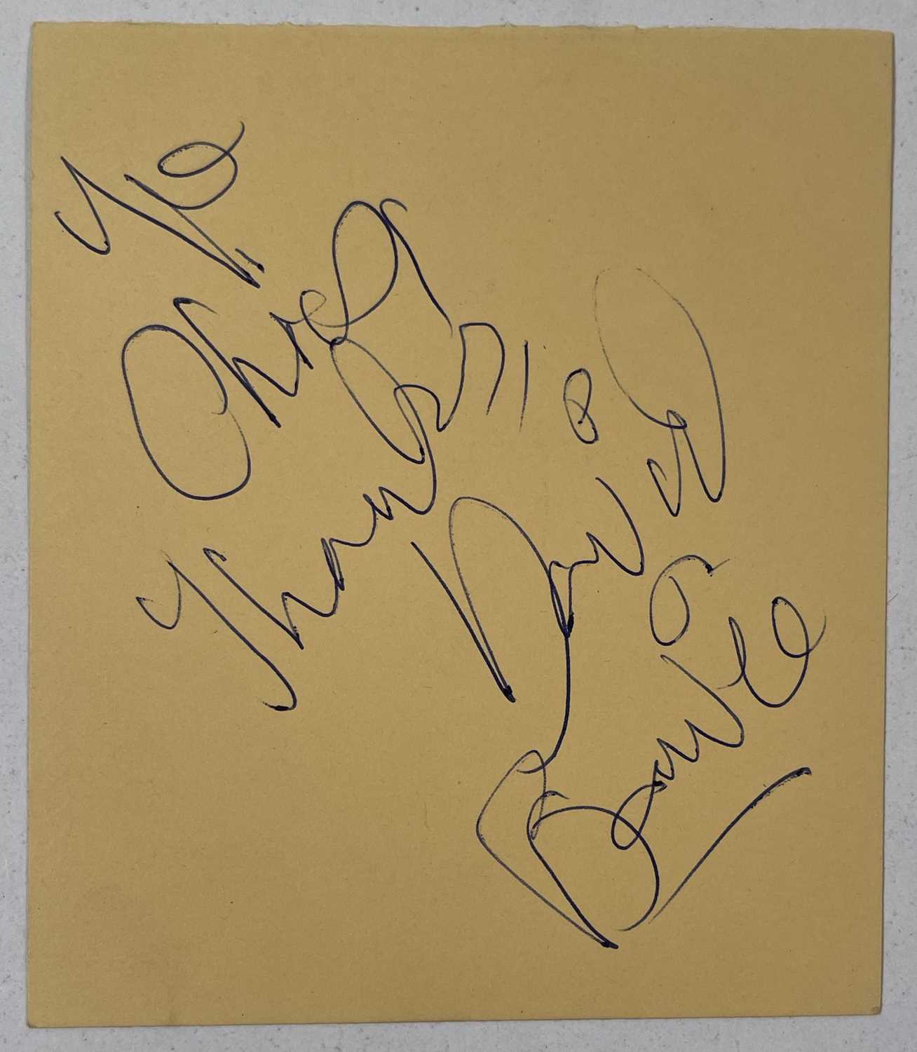 Lot 420 - DAVID BOWIE - C 1970S AUTOGRAPH.