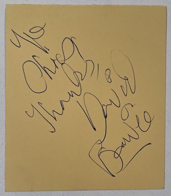 Lot 420 - DAVID BOWIE - C 1970S AUTOGRAPH.