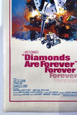 Lot 182 - JAMES BOND - DIAMONDS ARE FOREVER (1971) ORIGINAL AUSTRALIAN DAYBILL POSTER.