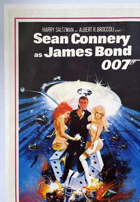 Lot 182 - JAMES BOND - DIAMONDS ARE FOREVER (1971) ORIGINAL AUSTRALIAN DAYBILL POSTER.