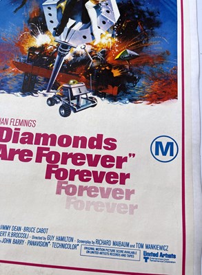 Lot 182 - JAMES BOND - DIAMONDS ARE FOREVER (1971) ORIGINAL AUSTRALIAN DAYBILL POSTER.