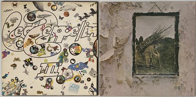 Lot 299 - LED ZEPPELIN - III & 'IV' - EARLY/ORIGINAL UK PLUM ATLANTIC PRESSING LPs