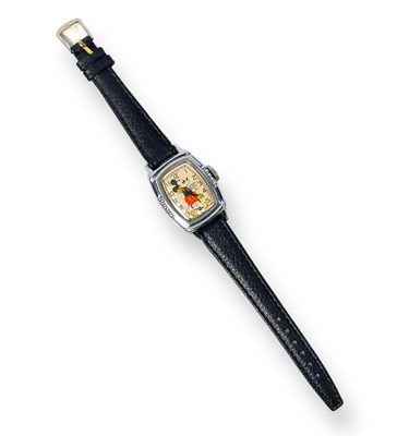 Lot 198 - WATCHES - AN ORIGINAL INGERSOLL MICKEY MOUSE WATCH.