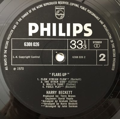 Lot 80 - HARRY BECKETT - FLARE UP LP (BOP JAZZ - UK PHILIPS 6308 026)