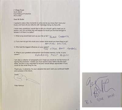 Lot 273 - BLACK SABBATH / GEEZER BUTLER AUTOGRAPH AND Q+A