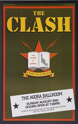 Lot 36 - THE CLASH - ORIGINAL AGORA BALLROOM 1982 CONCERT POSTER.
