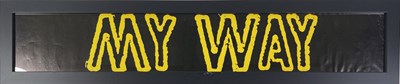 Lot 66 - SEX PISTOLS - GREAT ROCK N ROLL SWINDLE 'MY WAY' PROMOTIONAL BANNER.