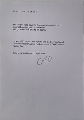 Lot 68 - SEX PISTOLS GOD SAVE THE QUEEN ORIGINAL FLYER.