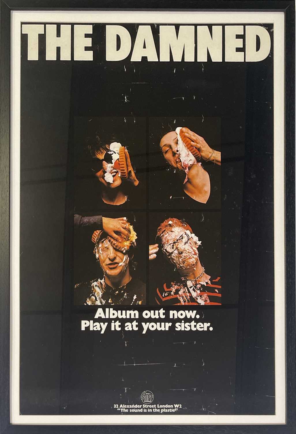 Lot 19 - THE DAMNED - ORIGINAL DEBUT LP PROMOTIONAL POSTER.