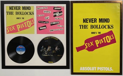 Lot 71 - THE SEX PISTOLS - ABSOLUT VODKA POSTER / NMTB FRAMED DISPLAY.
