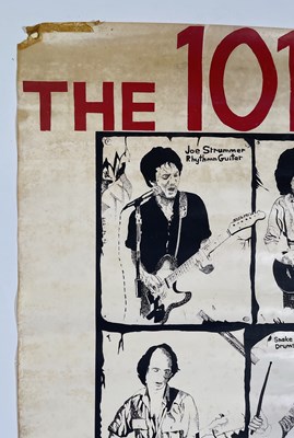 Lot 21 - THE CLASH INTEREST / JOE STRUMMER - AN ORIGINAL C 1976  101ERS CONCERT POSTER.