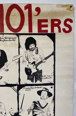 Lot 21 - THE CLASH INTEREST / JOE STRUMMER - AN ORIGINAL C 1976  101ERS CONCERT POSTER.