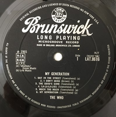 Lot 680 - THE WHO - MY GENERATION LP (ORIGINAL UK COPY - BRUNSWICK LAT 8616).