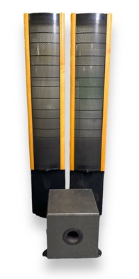 Lot 27 - MARTIN LOGAN AEON HYBRID ELECTROSTATIC LOUDSPEAKER SYSTEM & MORDAUNT-SHORT SUBWOOFER.