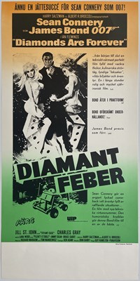 Lot 34 - JAMES BOND - SWEDISH INSERT POSTERS - RUSSIA WITH LOVE/ YOU ONLY LIVE TWICE '/ DIAMONDS ARE FOREVER.