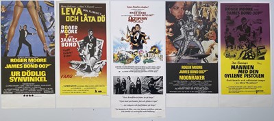 Lot 35 - JAMES BOND - SWEDISH STOLPE INSERT POSTERS - ROGER MOORE TITLES.
