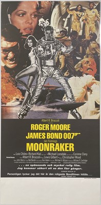Lot 35 - JAMES BOND - SWEDISH STOLPE INSERT POSTERS - ROGER MOORE TITLES.