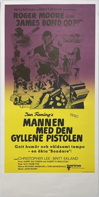 Lot 35 - JAMES BOND - SWEDISH STOLPE INSERT POSTERS - ROGER MOORE TITLES.