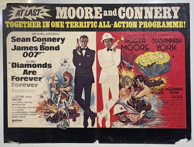 Lot 32 - JAMES BOND - MOORE/CONNERY DOUBLE BILL UK QUAD.