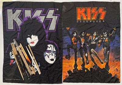 Lot 433 - KISS - DRUMSTICKS INC HERMAN RAREBELL SIGNED.