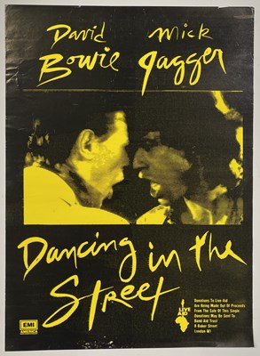 Lot 223 - DAVID BOWIE / MICK JAGGER - ORIGINAL DANCING IN THE STREET PROMO POSTER.