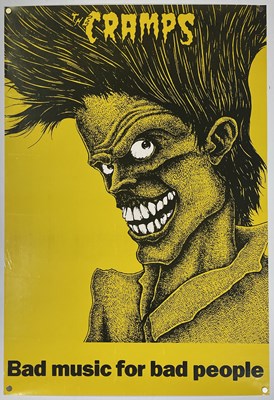 Lot 23 - THE CRAMPS - ORIGINAL 'BAD MUSIC' POSTER.