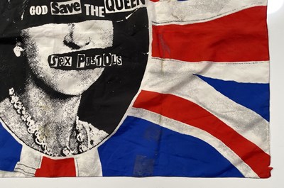 Lot 595 - THE SEX PISTOLS - ORIGINAL GOD SAVE THE QUEEN FLAG.