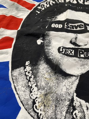Lot 595 - THE SEX PISTOLS - ORIGINAL GOD SAVE THE QUEEN FLAG.