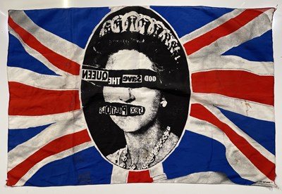 Lot 595 - THE SEX PISTOLS - ORIGINAL GOD SAVE THE QUEEN FLAG.