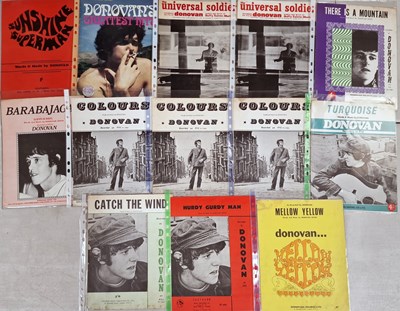 Lot 50 - SHEET MUSIC ARCHIVE - INC BILLY FURY ORIGINALS / BOB DYLAN ETC.