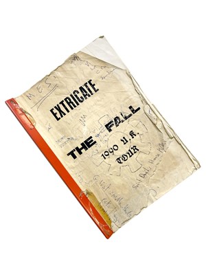 Lot 511 - MARK E. SMITH / THE FALL - HEAVILY ANNOTATED 1990 UK TOUR ITINERARY.