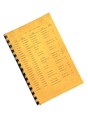 Lot 512 - MARK E. SMITH / THE FALL - MES' COPY OF 1986 TOUR ITINERARY