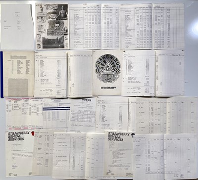 Lot 61 - HAWKWIND - CONCERT BOOKING EPHEMERA - COSTINGS ETC - 1980S TOURS.