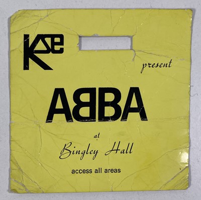 Lot 63 - CONCERT EPHEMERA - ABBA INTEREST - A SIGNED CONTRACT / 1979 STAGE PASSES.