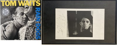 Lot 323 - TOM WAITS SIGNED LP AND PHOTO