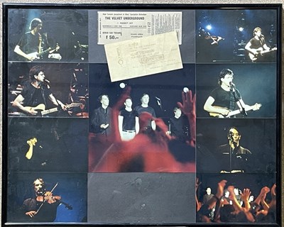 Lot 155 - THE VELVET UNDERGROUND CONCERT PHOTO AND TICKET DISPLAY