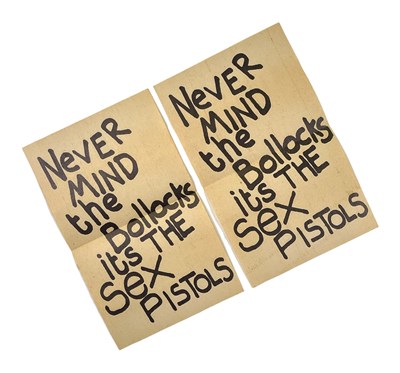 Lot 80 - THE SEX PISTOLS - TWO SHEETS OF ORIGINAL PROMO 1977 ANARCHY 'TOILET ROLL'.