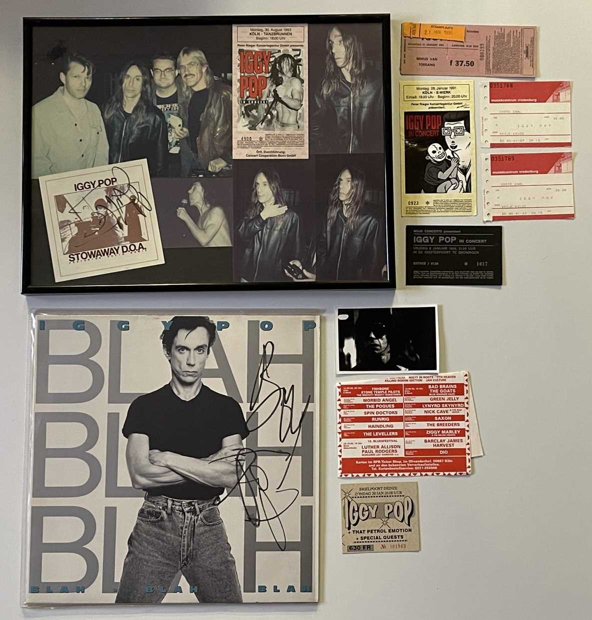 Lot 289 - IGGY POP SIGNED ITEMS