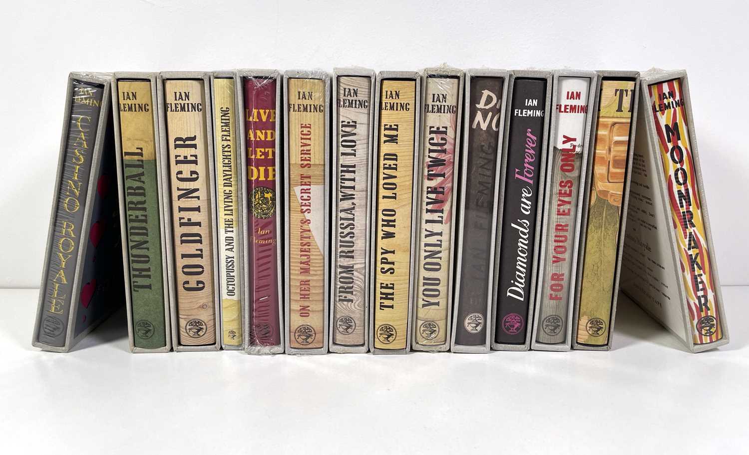 Lot 37 - IAN FLEMING - JAMES BOND - A FULL SET OF FACSIMILE JONATHAN CAPE FIRST EDITION BOOKS.
