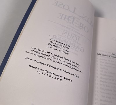Lot 23 - JOHN GARDNER  - JAMES BOND - WIN, LOSE OR DIE (PUTNAM) 1989 UNCORRECTED PROOF EDITION.