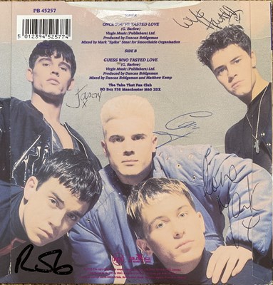 Lot 323 - TAKE THAT - A FULLY SIGNED 7" SINGLE.