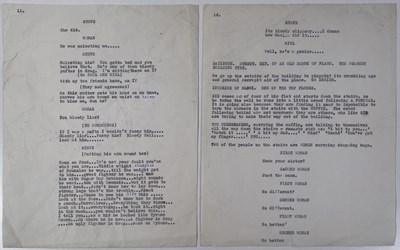 Lot 93 - THE SEX PISTOLS - ORIGINAL 'GREAT ROCK 'N ROLL SWINDLE' SCRIPT OWNED AND USED BY STEVE JONES.